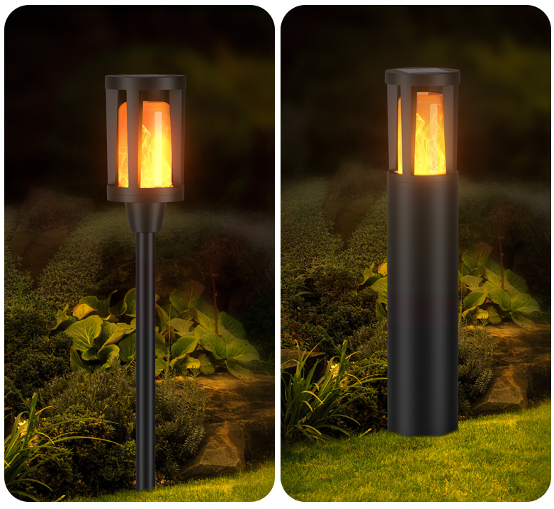 Landsign's solar flame light,Solar Flame Light Outdoor Waterproof Patio Garden.