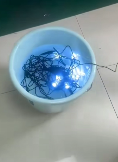 Deck Bulbs Undergo Waterproof Testing Submerged in Water