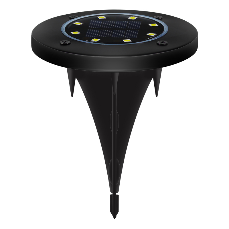 New Design Black Model 8 Led Solar Ground Light